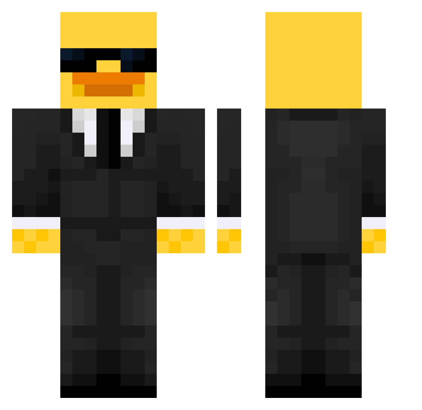 s6666p Minecraft skin, front and back view