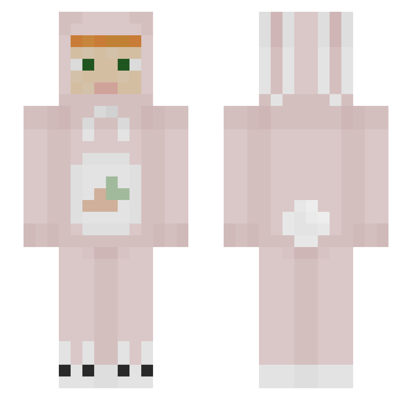 Branawarz Minecraft skin, front and back view