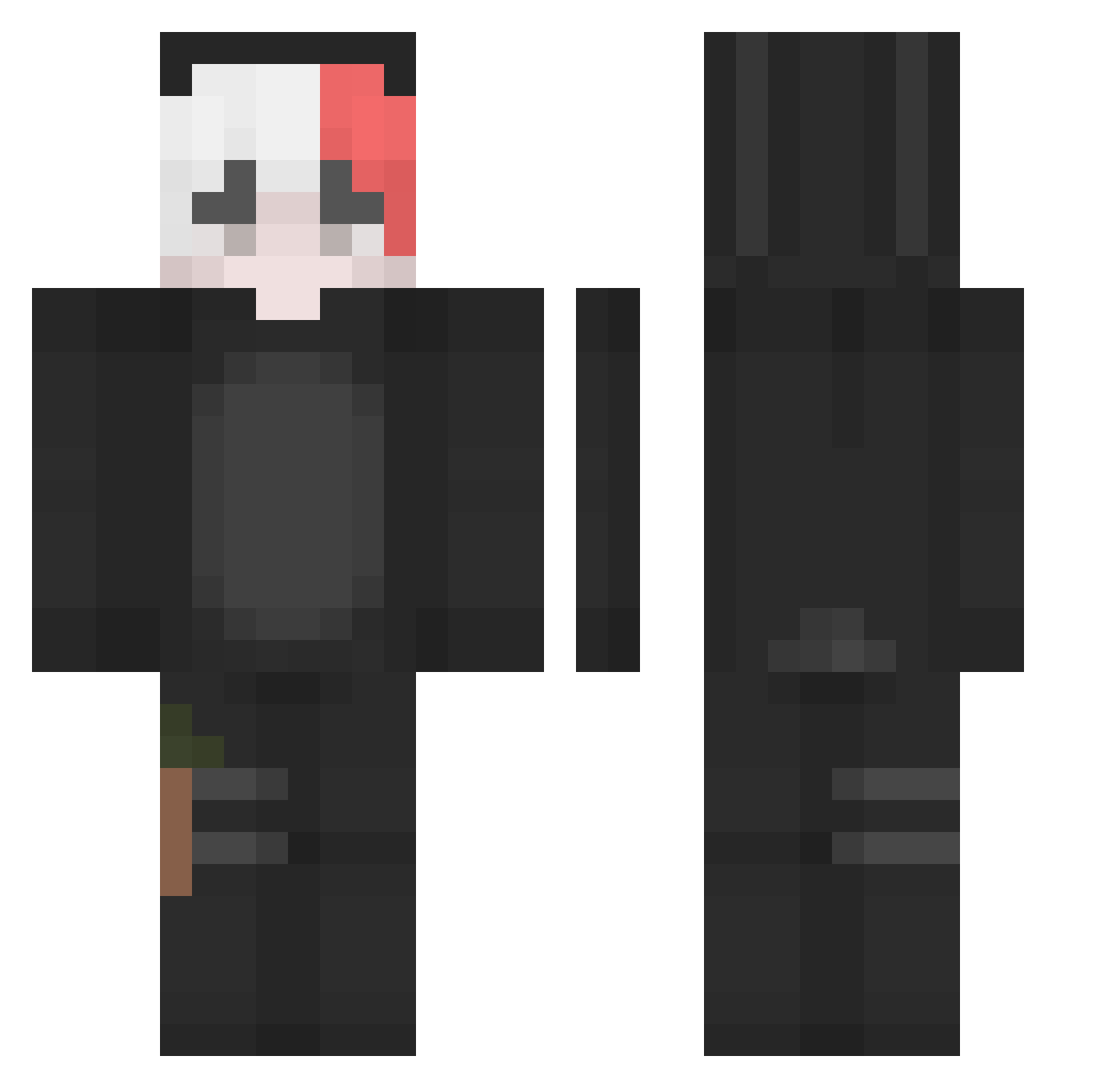 CuzImAlone Minecraft skin, front and back view