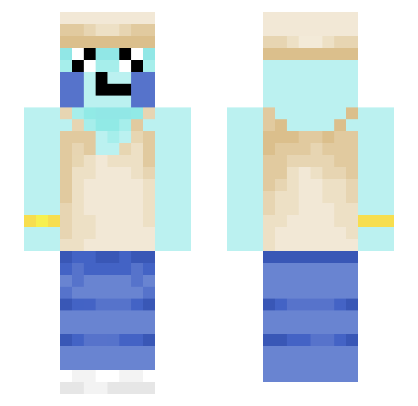 YU_AN2 Minecraft skin, front and back view