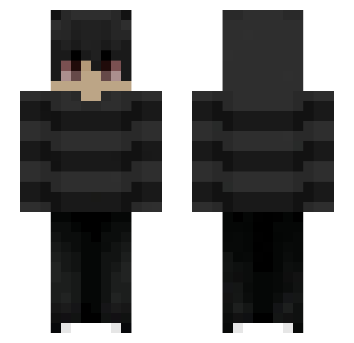 lolkylie Minecraft skin, front and back view