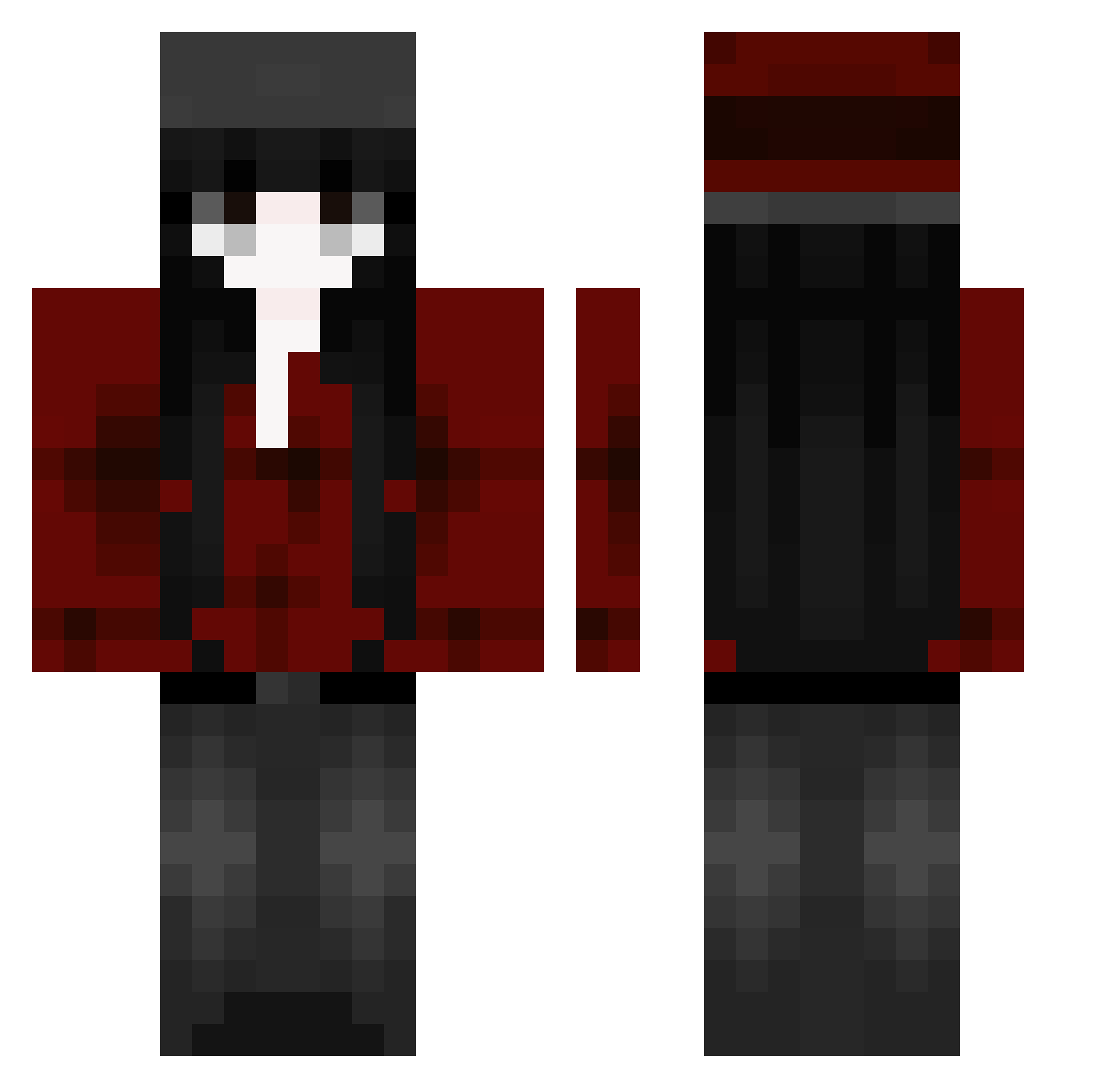 RPAKA1109 Minecraft skin, front and back view