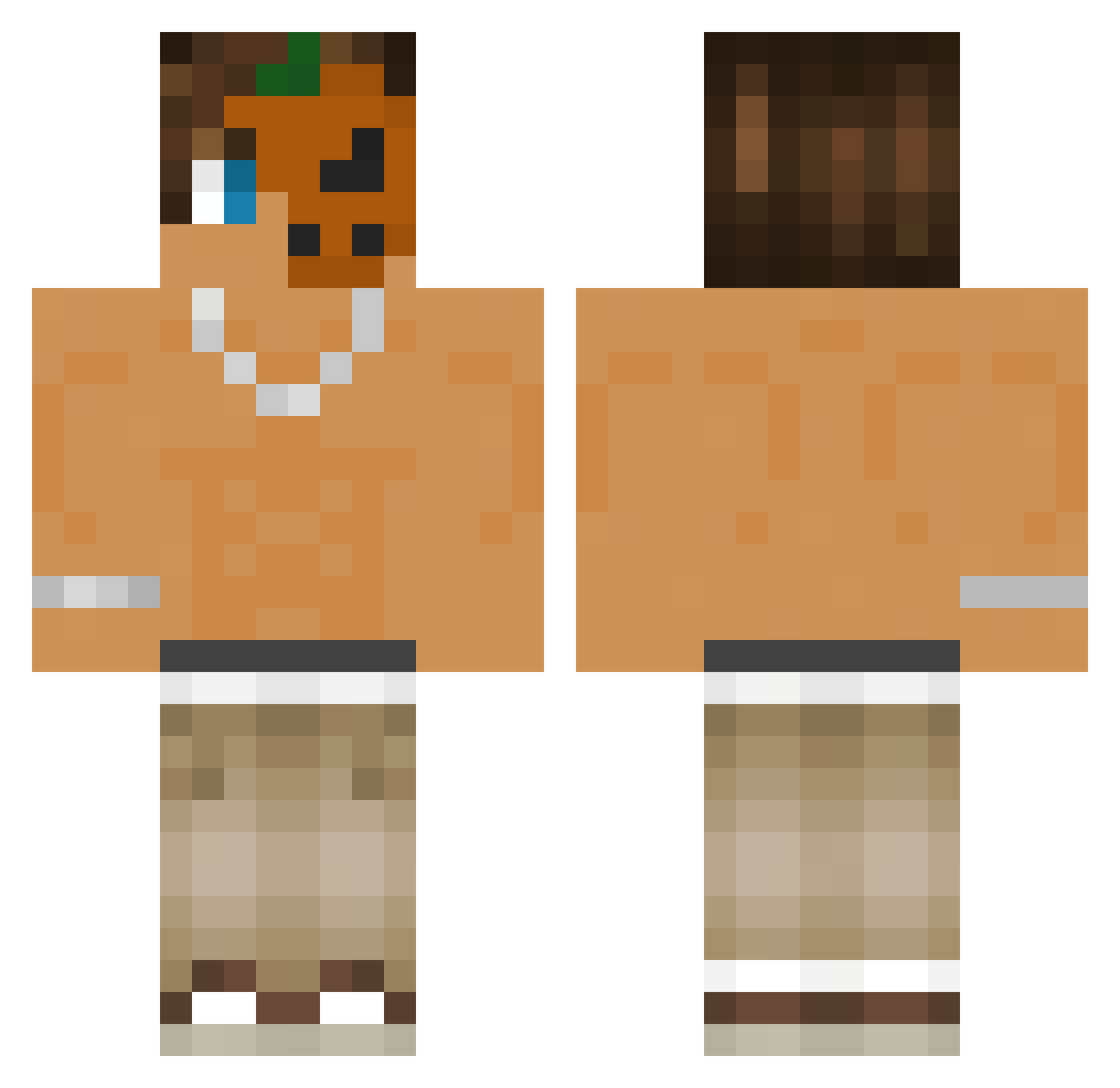 Teezy_T Minecraft skin, front and back view