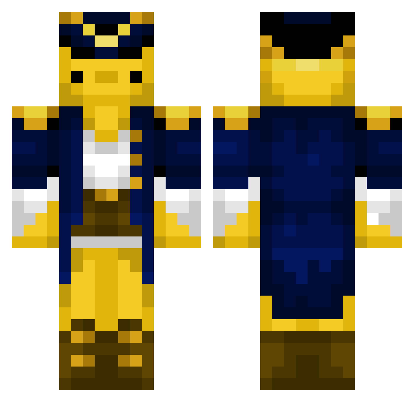 stavidmarkiplier Minecraft skin, front and back view