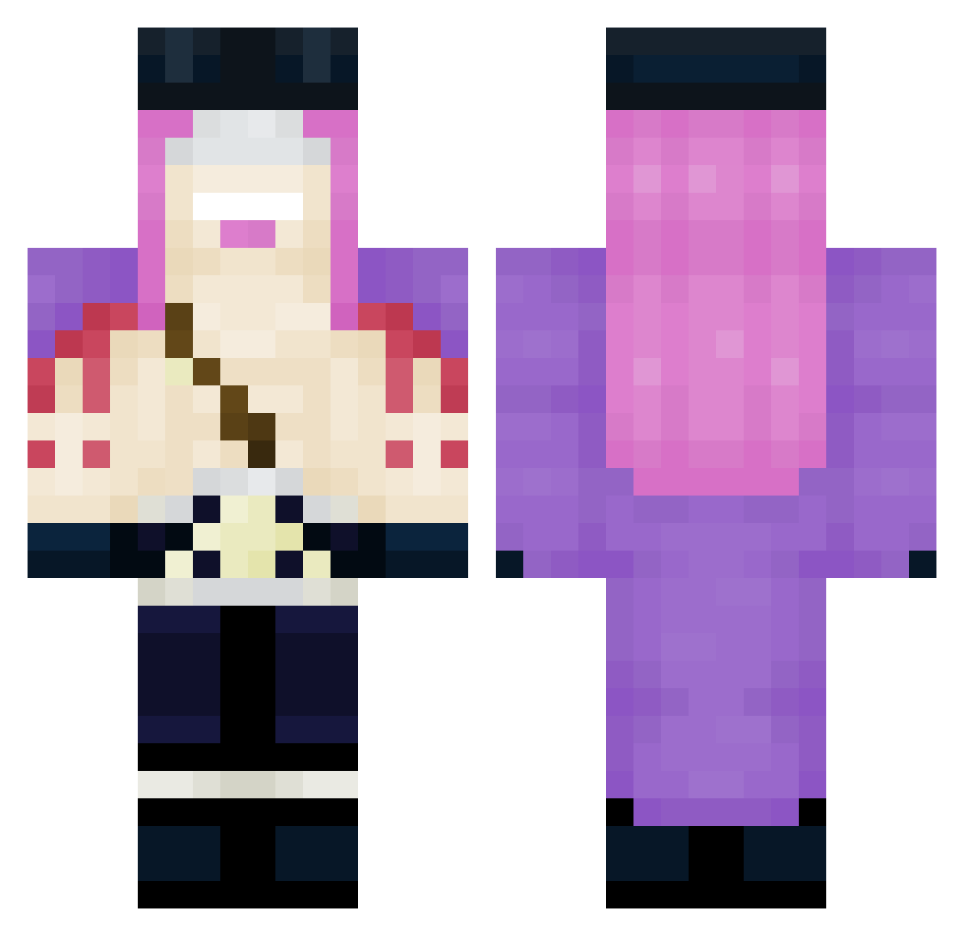 qk_n Minecraft skin, front and back view