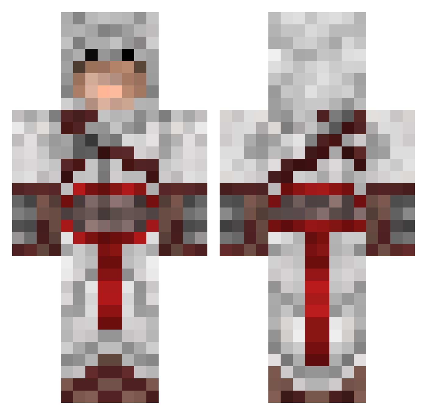 SimcasGB Minecraft skin, front and back view