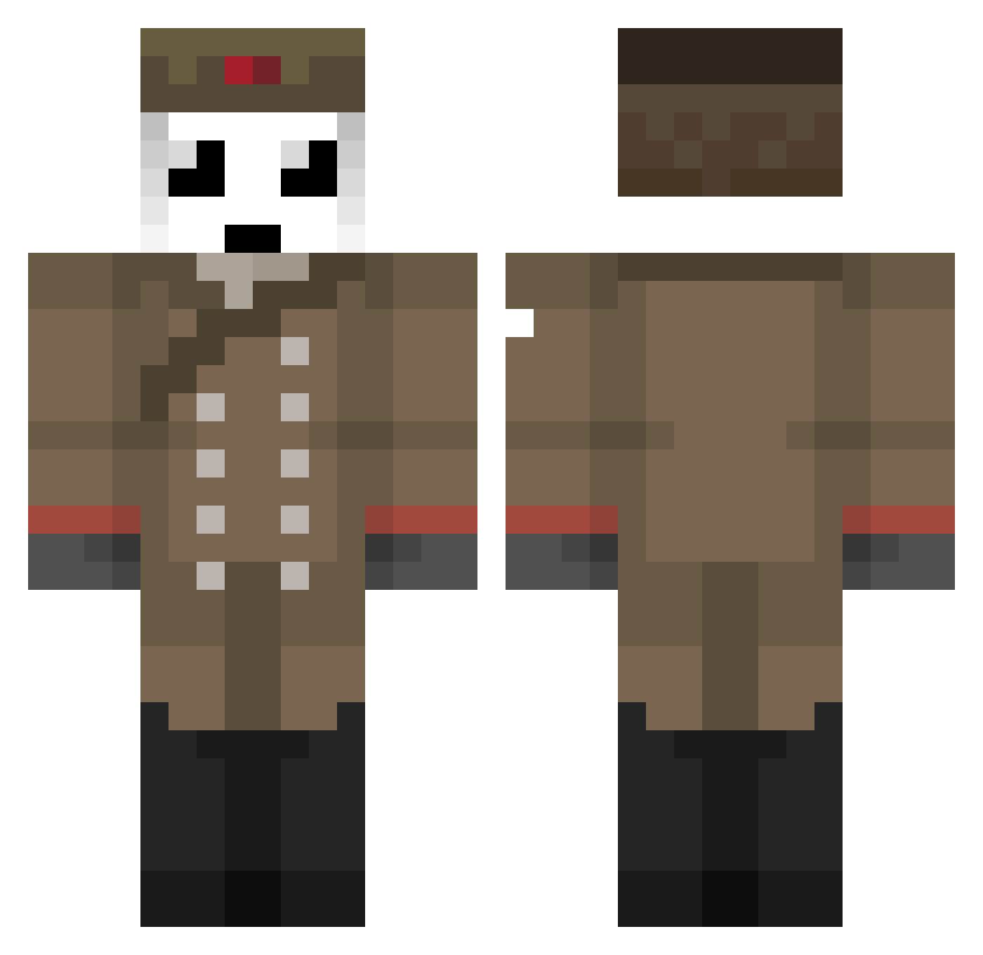 Ausse07 Minecraft skin, front and back view