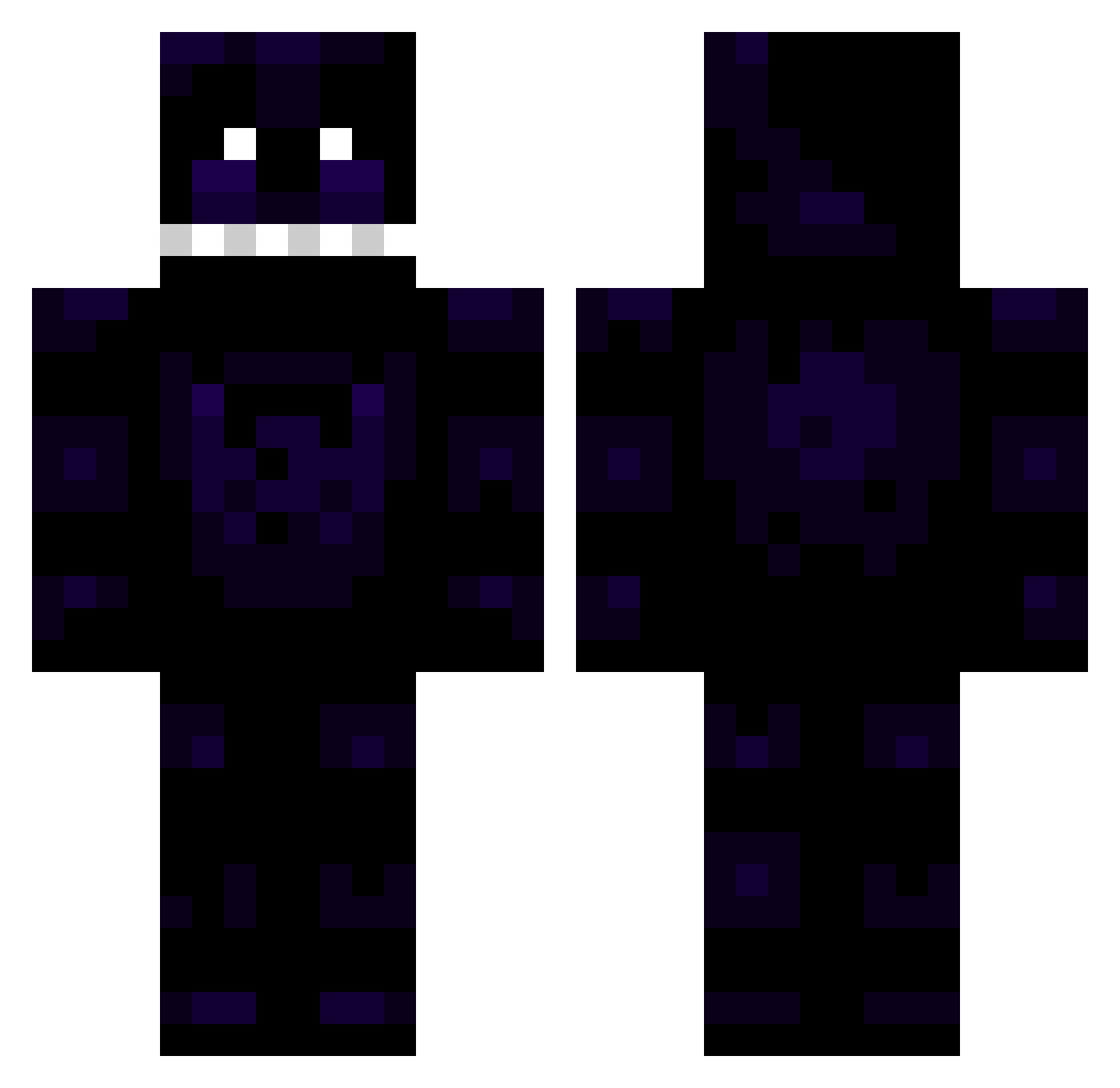Raloxen Minecraft skin, front and back view