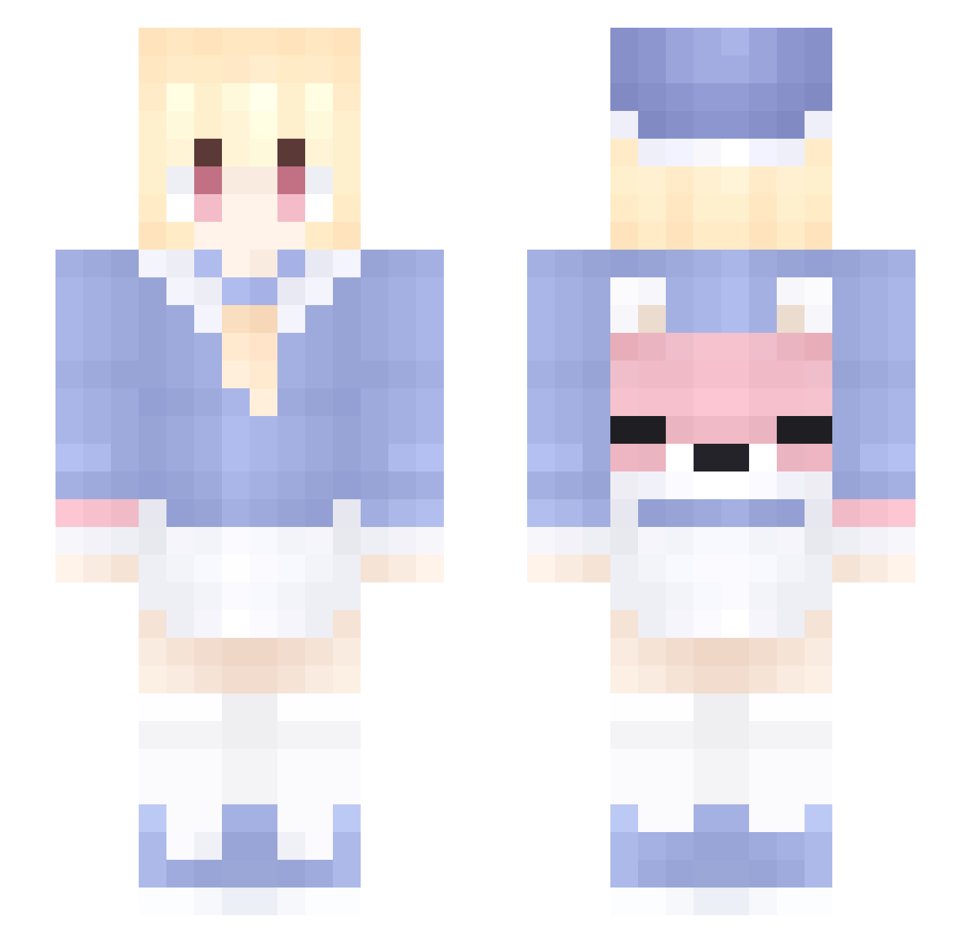 xiangqian Minecraft skin, front and back view