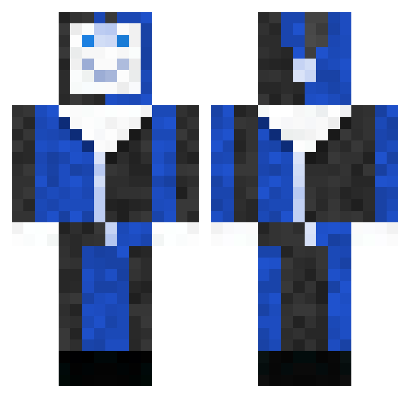 ouuu Minecraft skin, front and back view