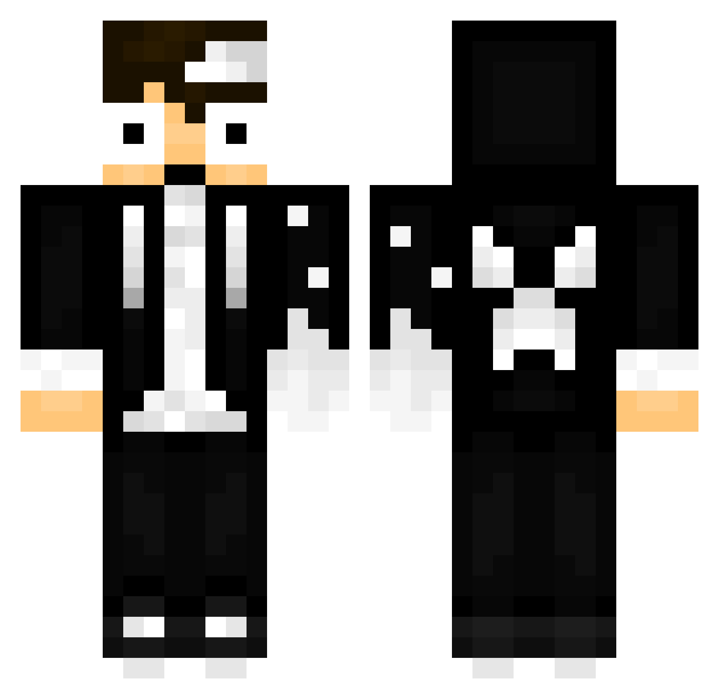 Vigeto Minecraft skin, front and back view