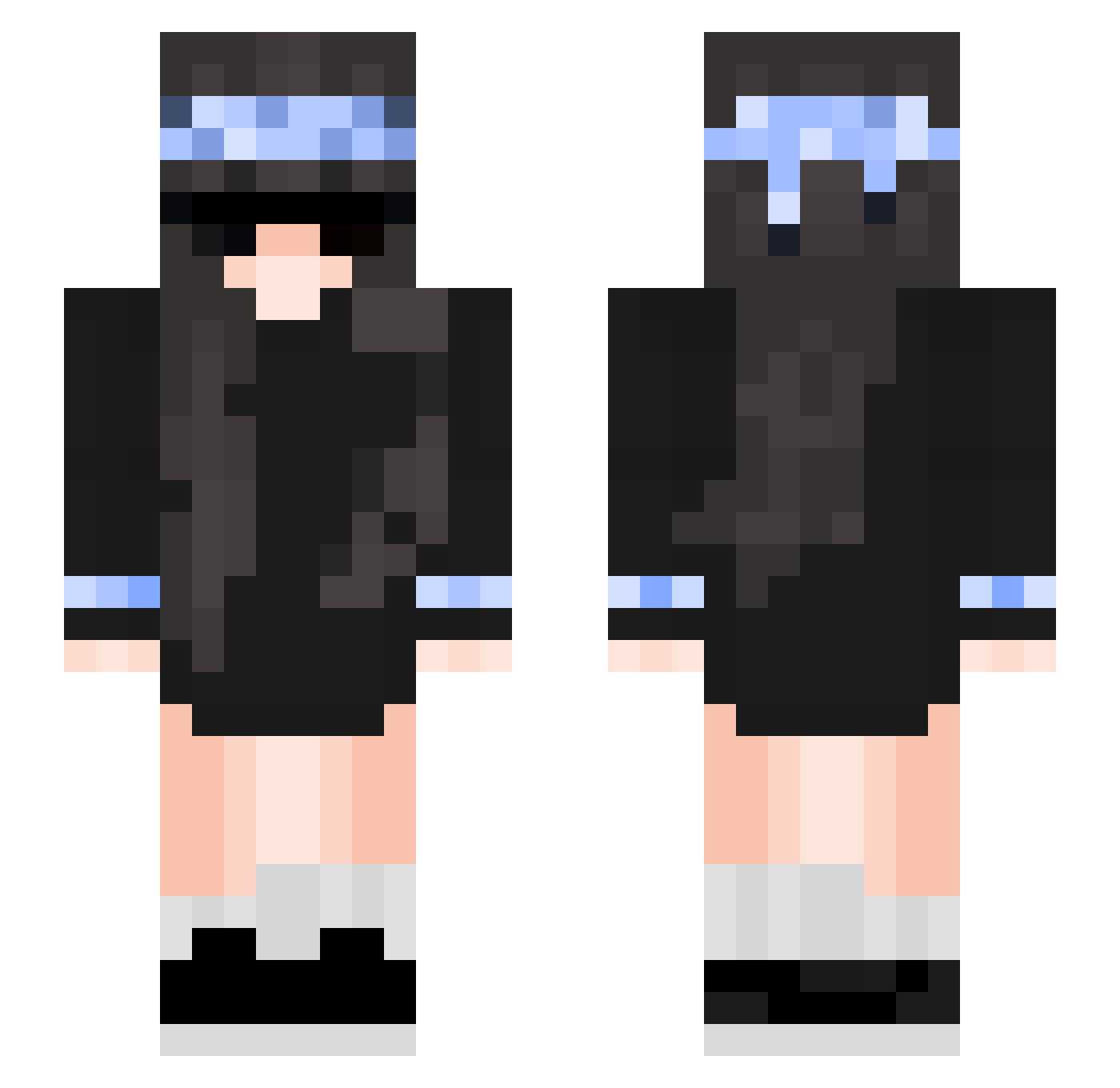 Vayerka Minecraft skin, front and back view