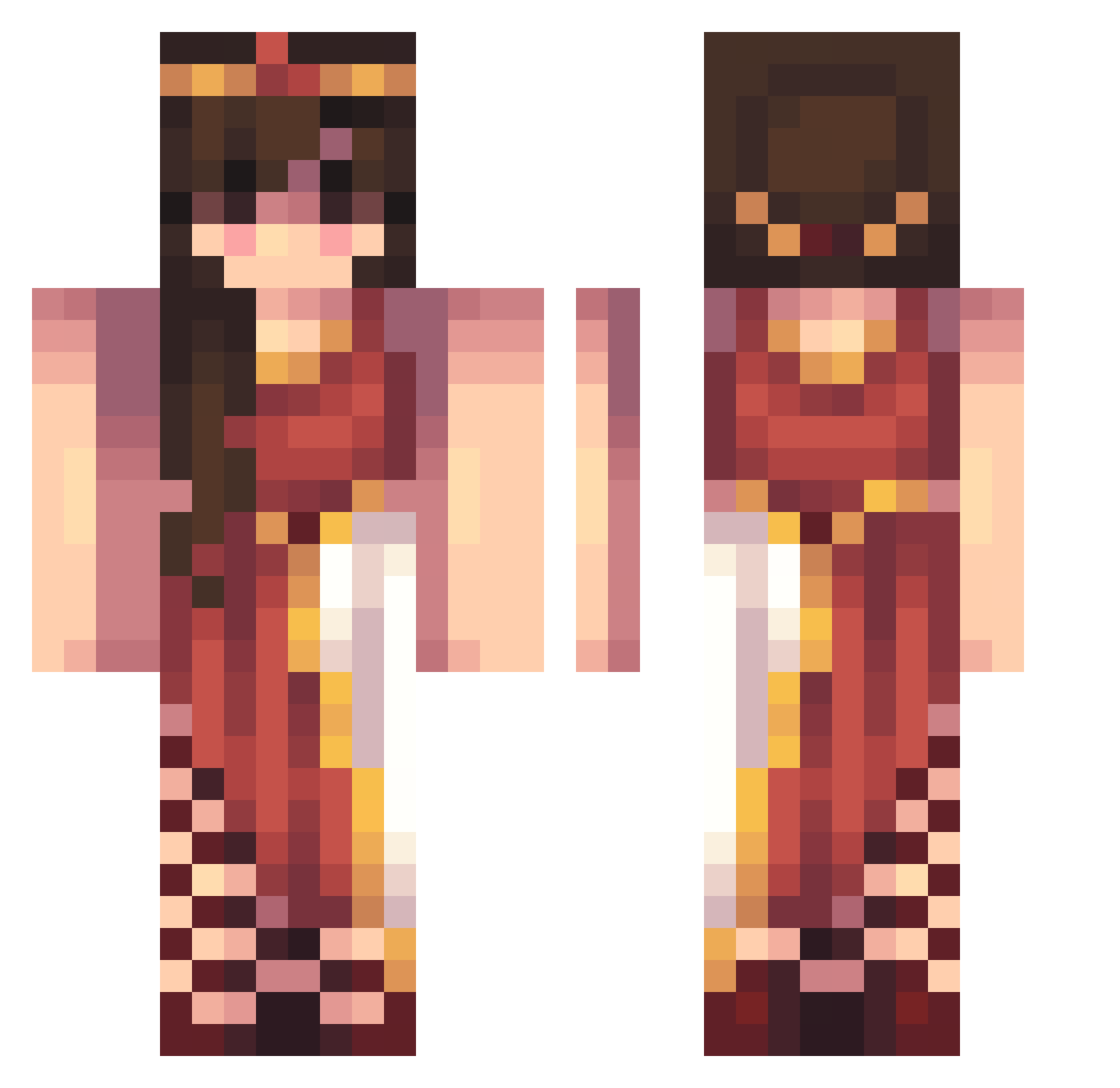 kollai89 Minecraft skin, front and back view