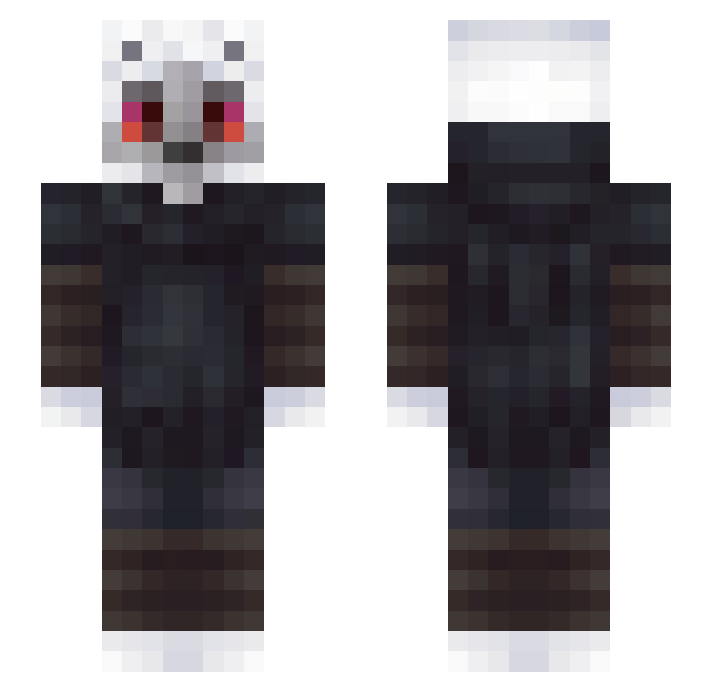 paperscent Minecraft skin, front and back view
