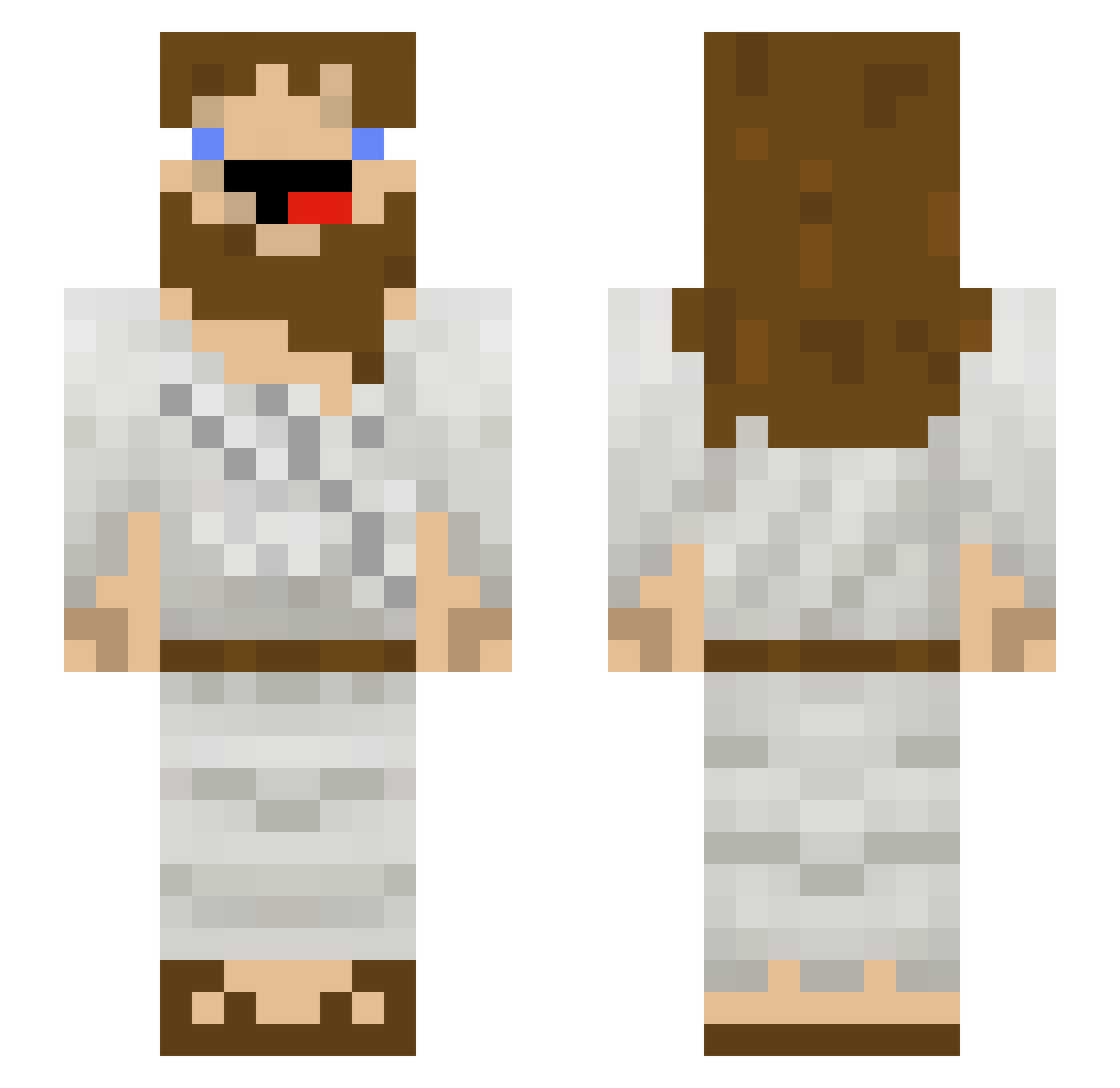 ImaGesus Minecraft skin, front and back view