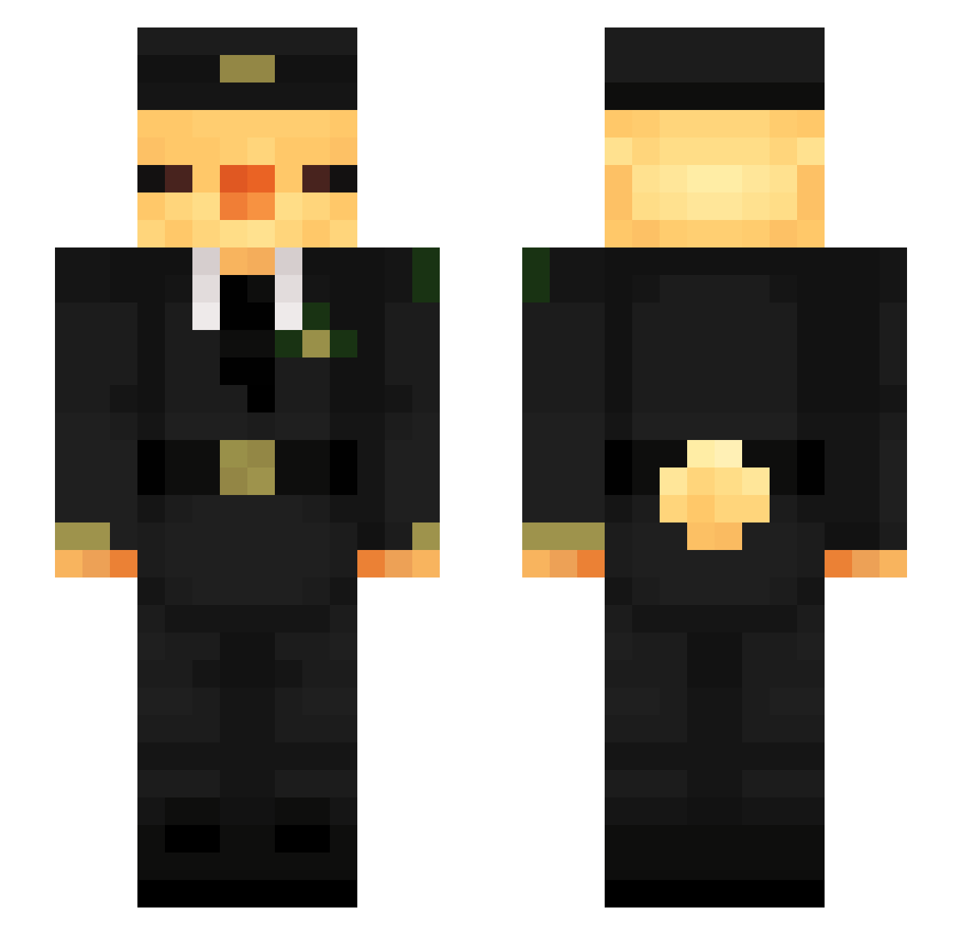 safalin Minecraft skin, front and back view