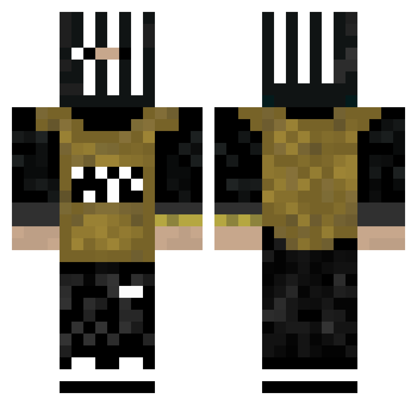 Hezekiah_Kwong Minecraft skin, front and back view