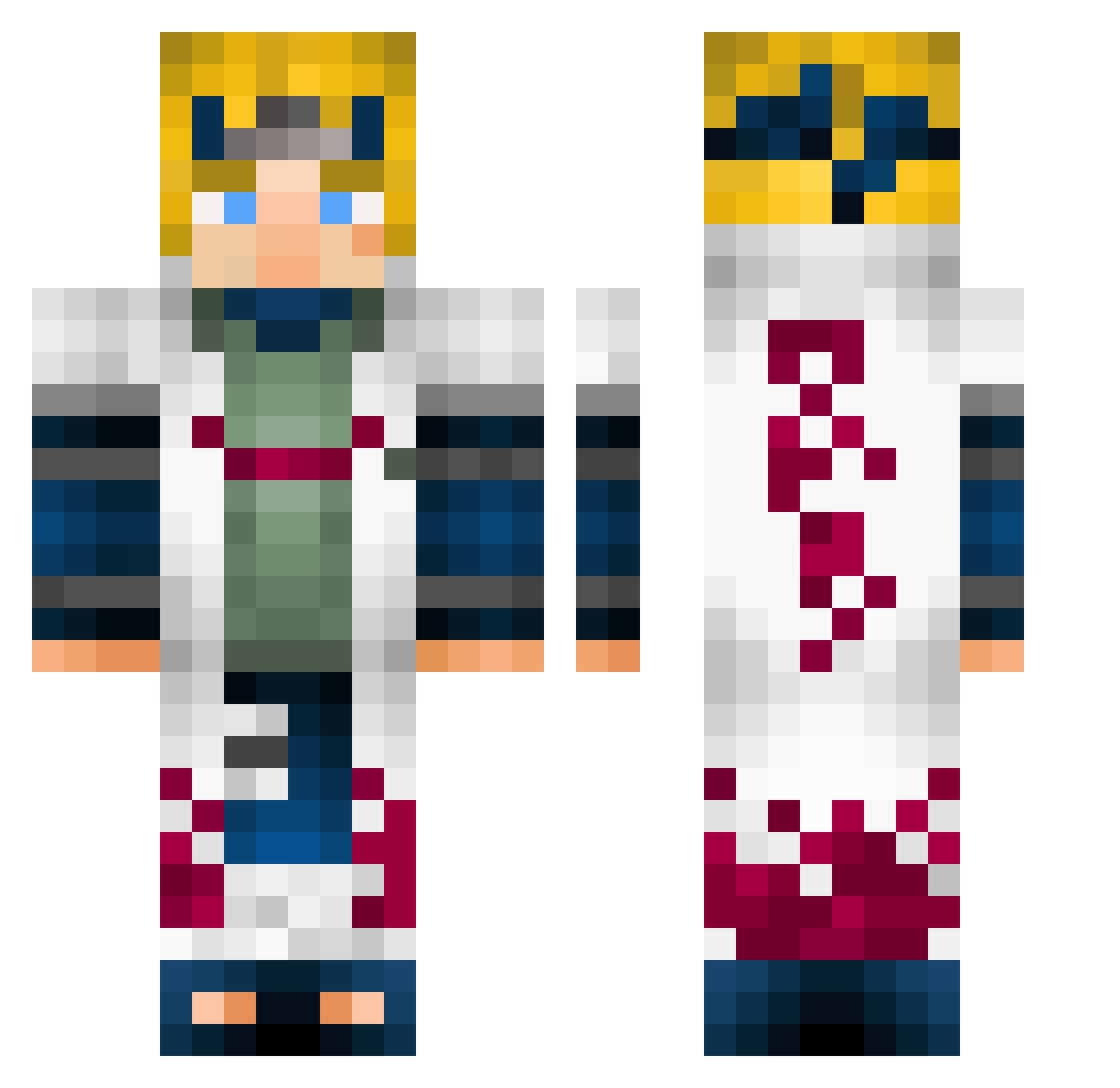 SANJINA666 Minecraft skin, front and back view