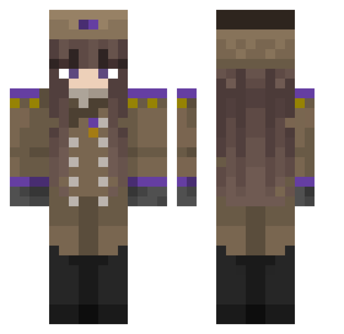 ARMUS83 Minecraft skin, front and back view
