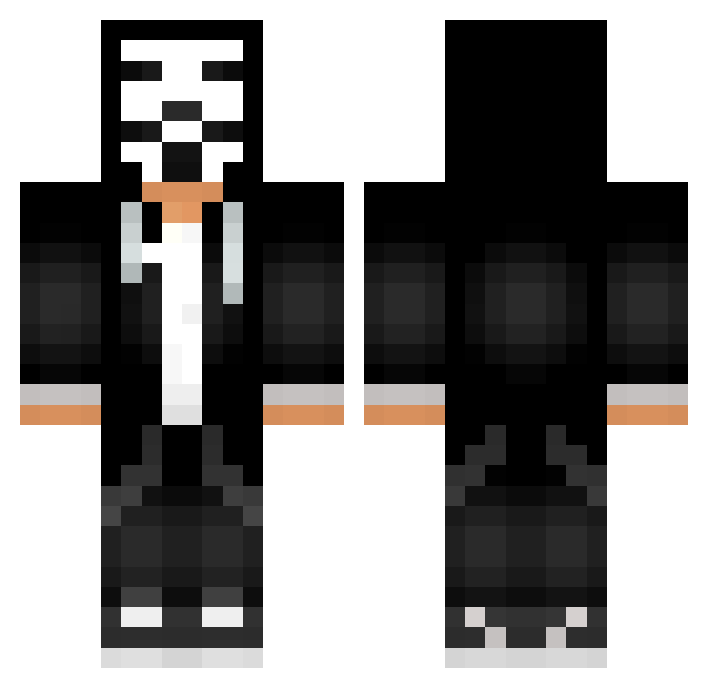Itztayson Minecraft skin, front and back view