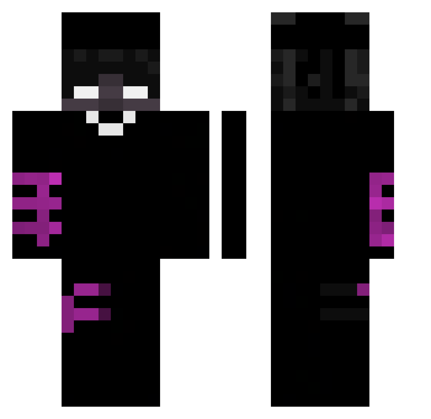 WhiteEditPL2 Minecraft skin, front and back view