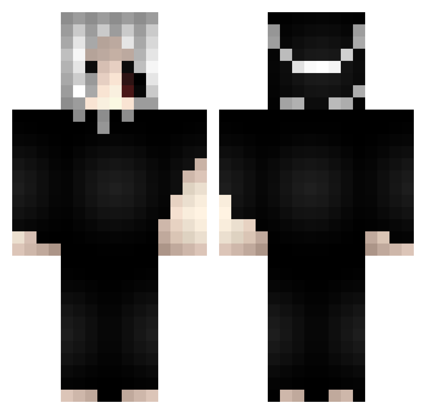 zxcDias Minecraft skin, front and back view