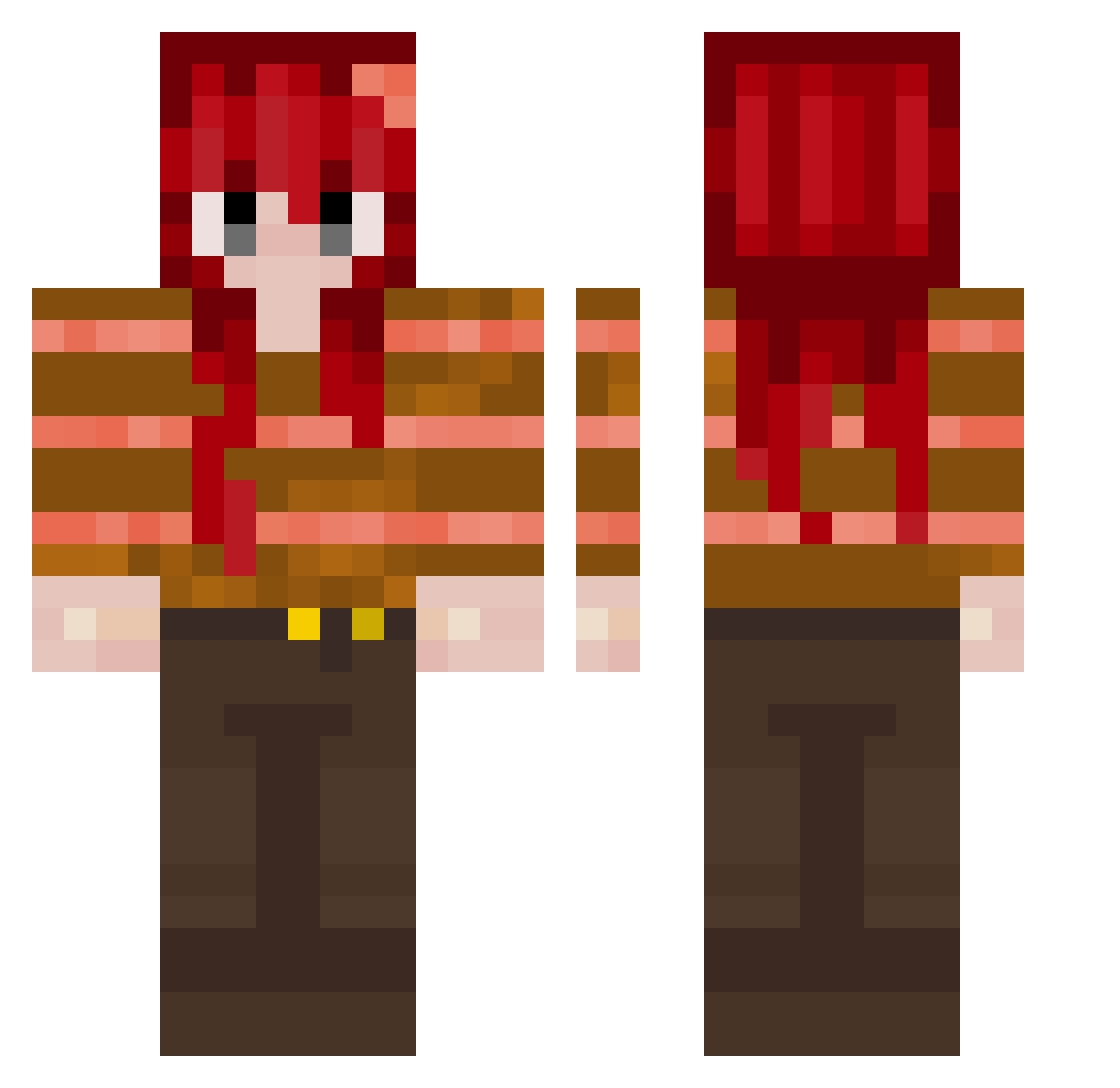 belleblossom794 Minecraft skin, front and back view