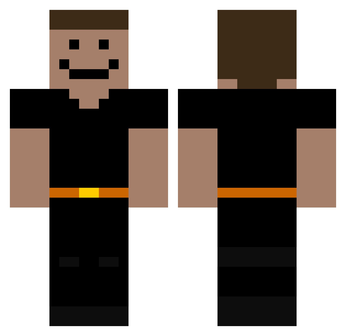 zRiske Minecraft skin, front and back view
