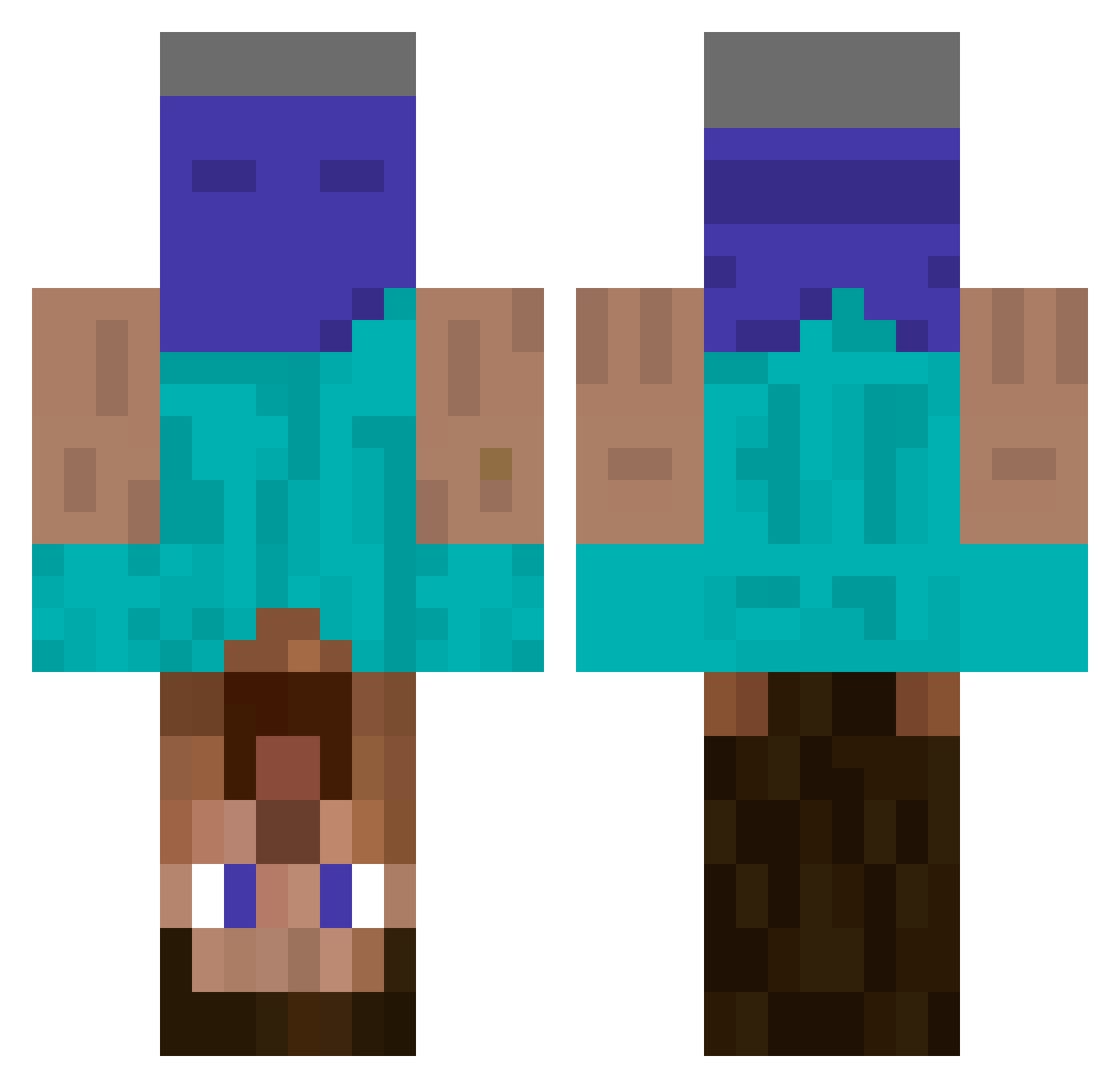 _BuildThatWall_ Minecraft skin, front and back view