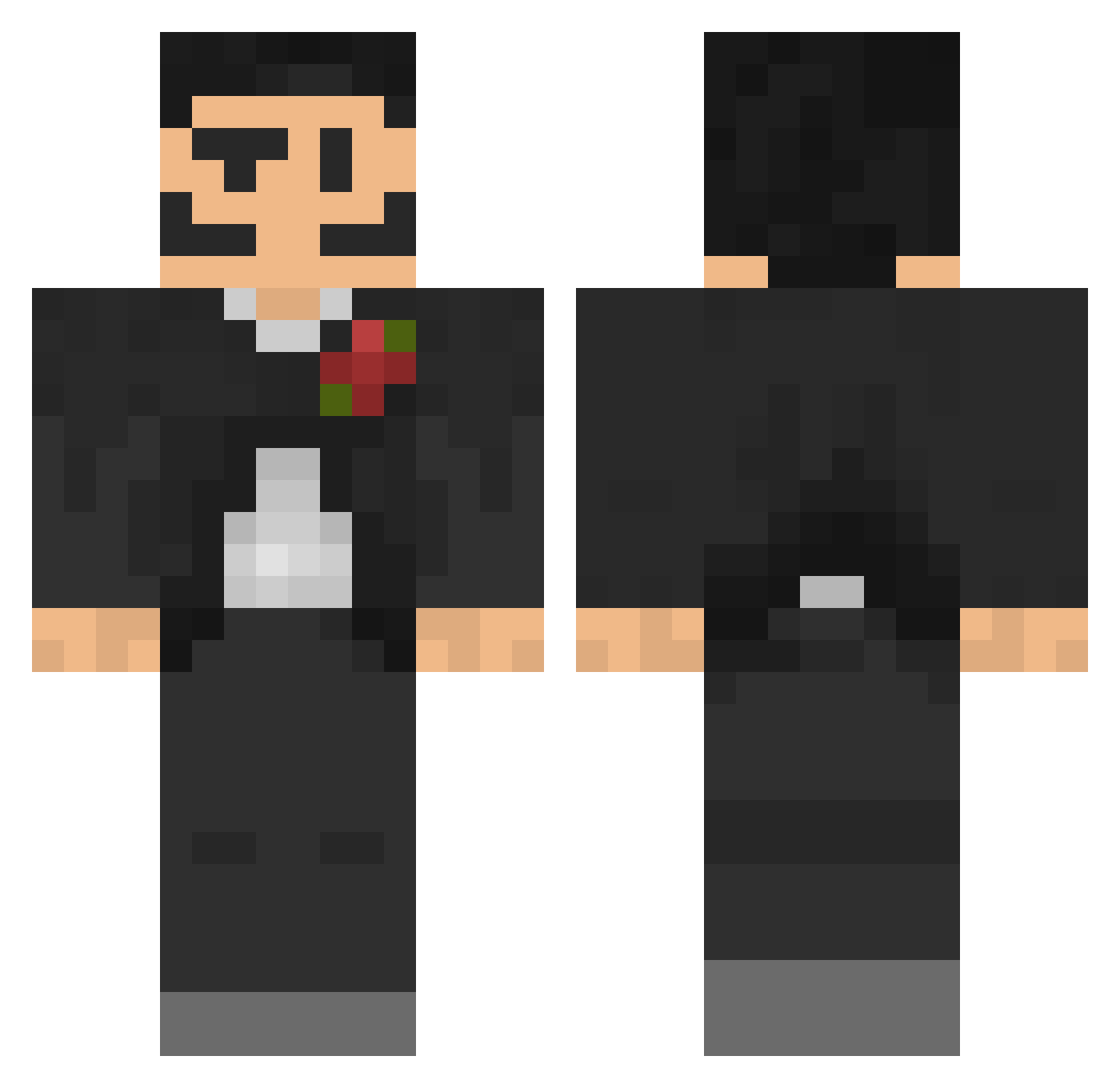 GoodiYo Minecraft skin, front and back view