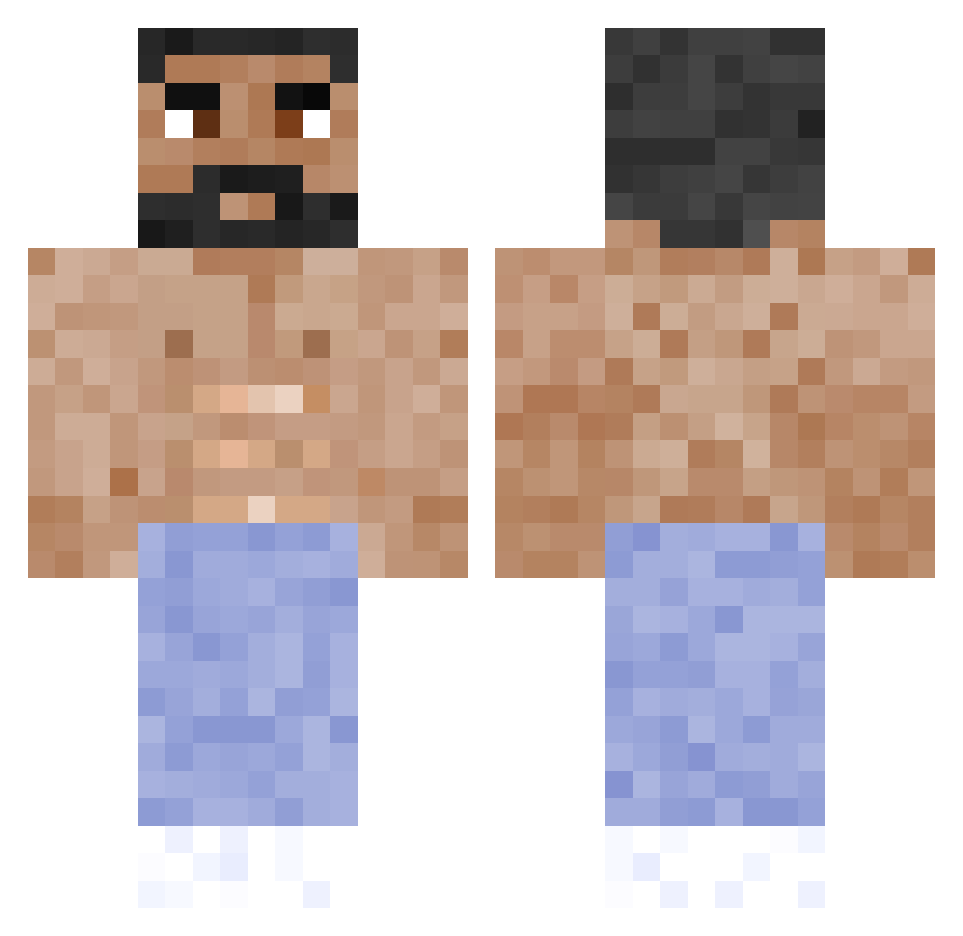 chris181 Minecraft skin, front and back view