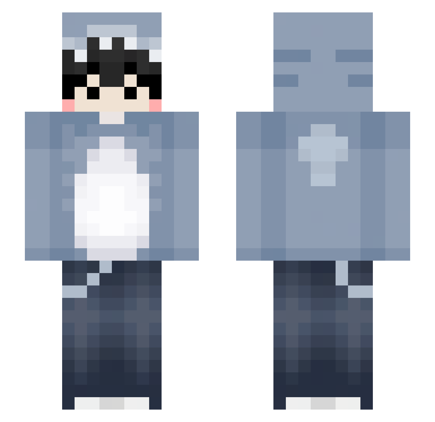 Twoong Minecraft skin, front and back view