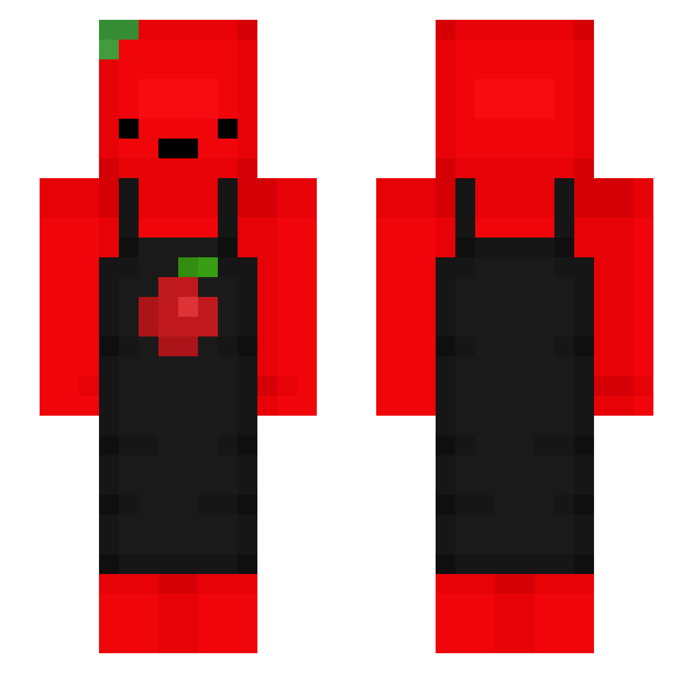 AppleEnchanted Minecraft skin, front and back view