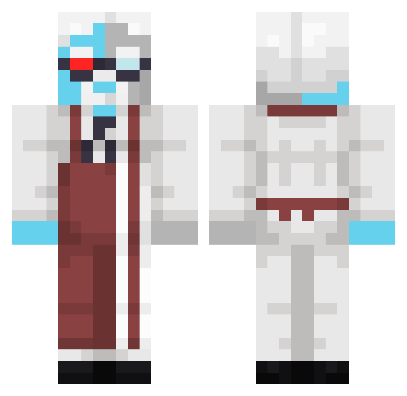 The_Blue_Spider Minecraft skin, front and back view