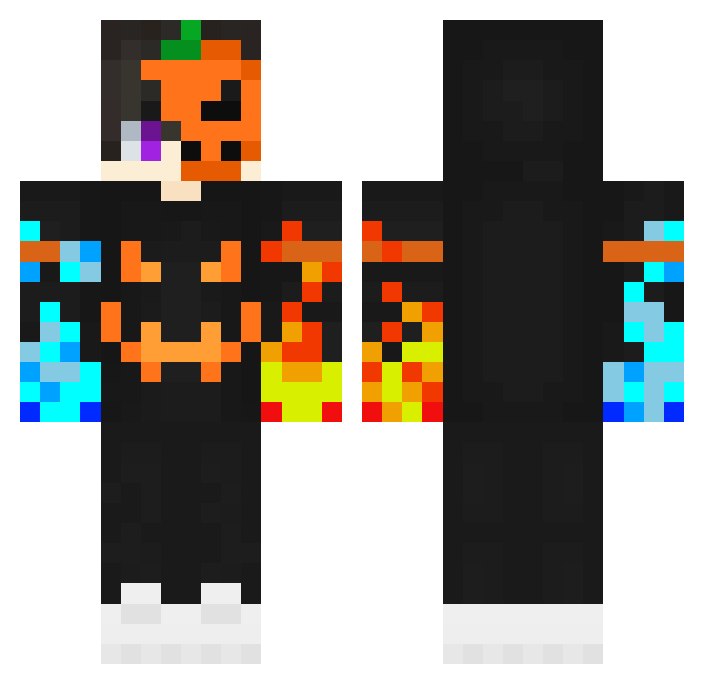 sparseco1rrecta Minecraft skin, front and back view