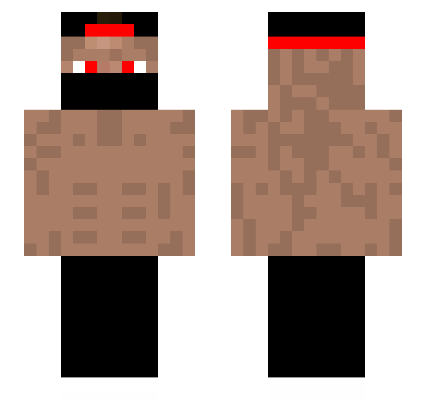 zNa9r Minecraft skin, front and back view