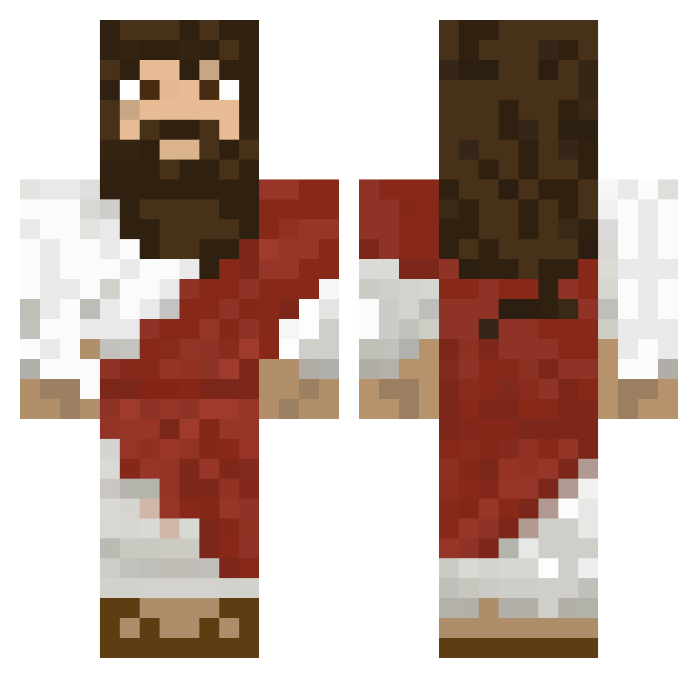 ADRlZER Minecraft skin, front and back view