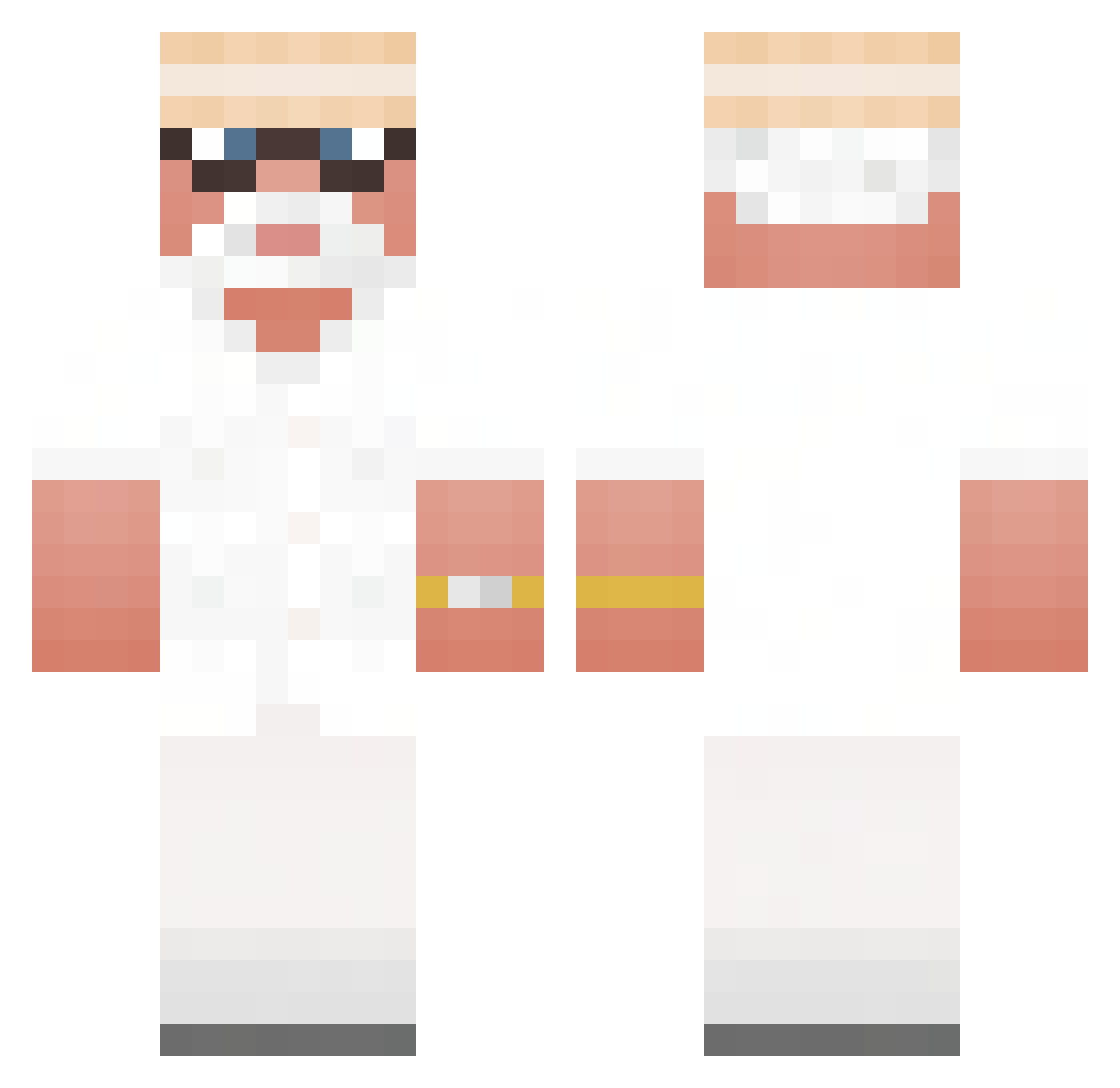 dinodude243 Minecraft skin, front and back view