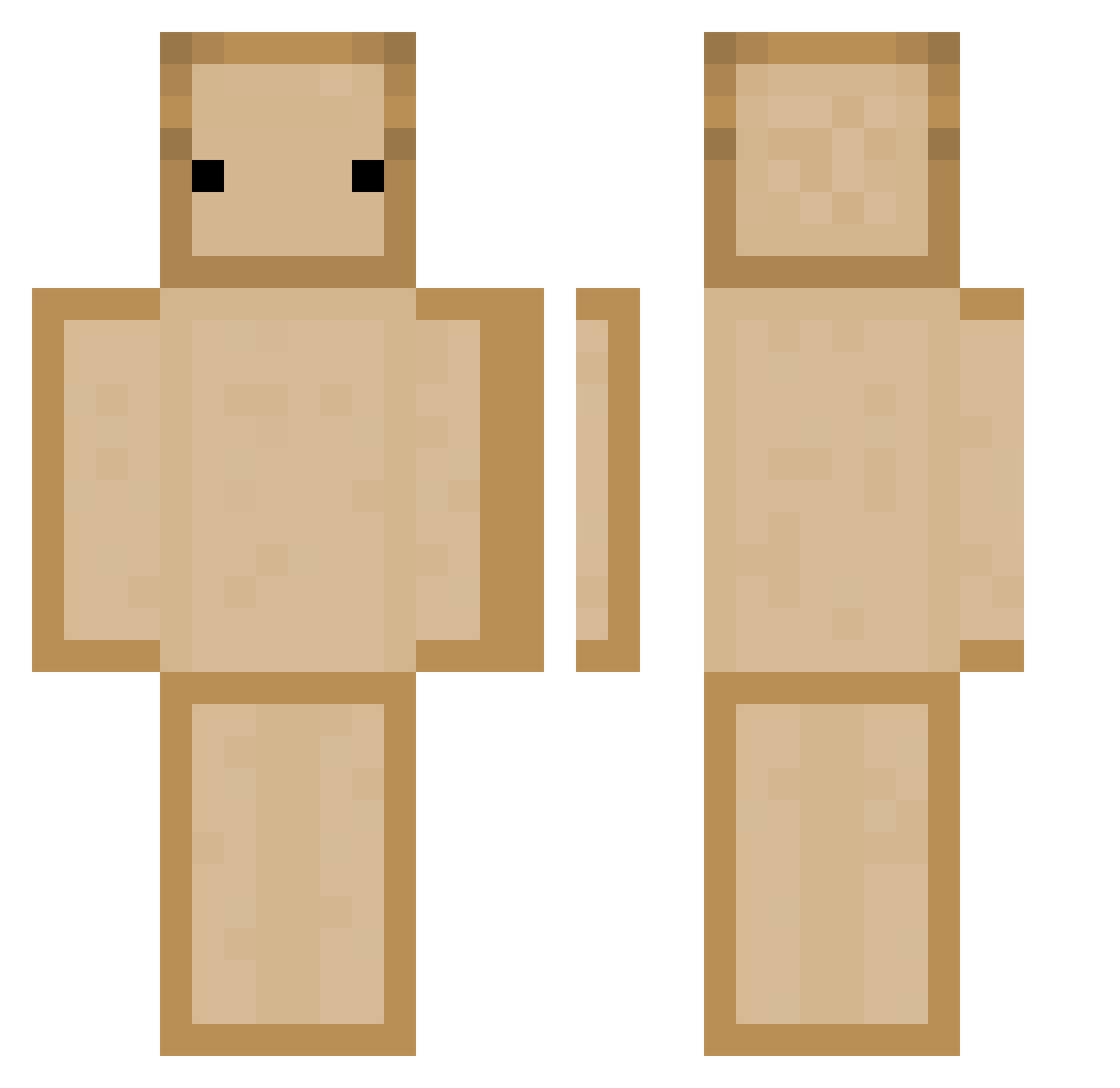 Gvcubico Minecraft skin, front and back view