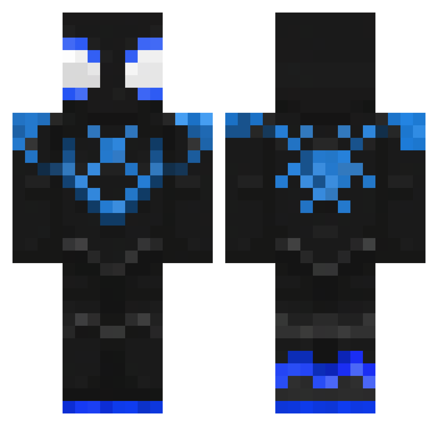 Kaos955 Minecraft skin, front and back view