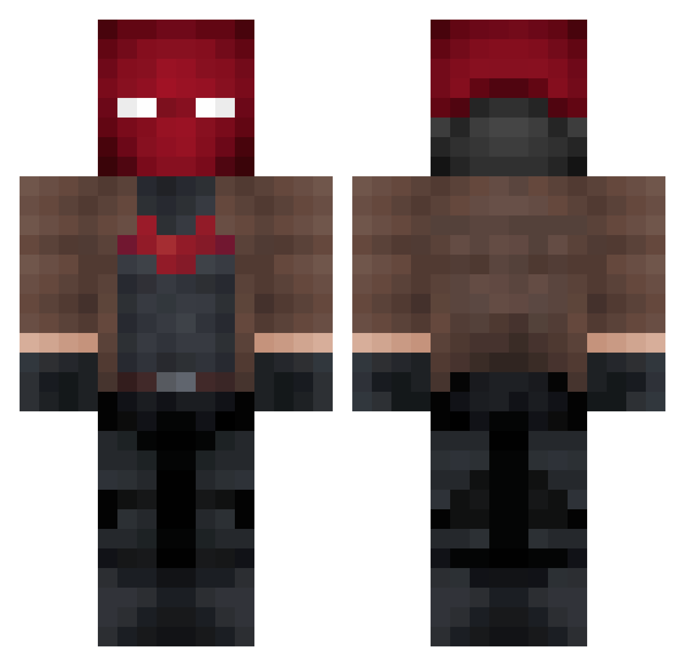 BarkStar42 Minecraft skin, front and back view