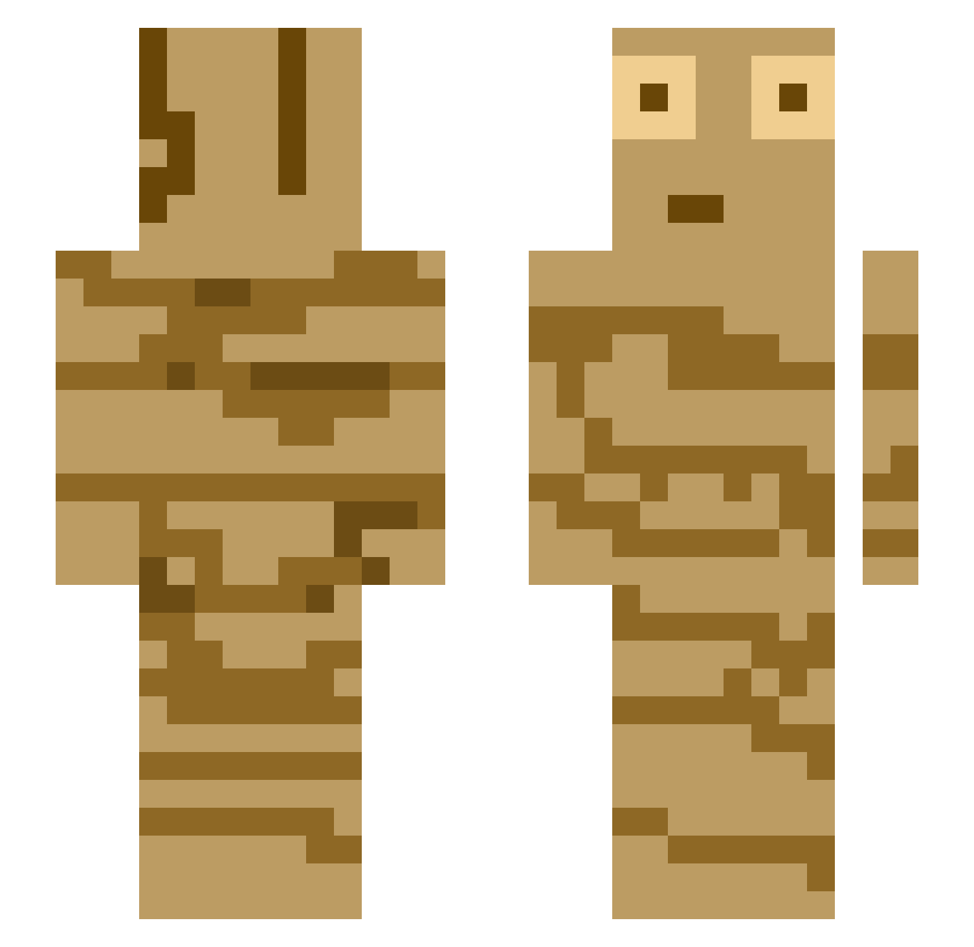 YourOverlord413 Minecraft skin, front and back view