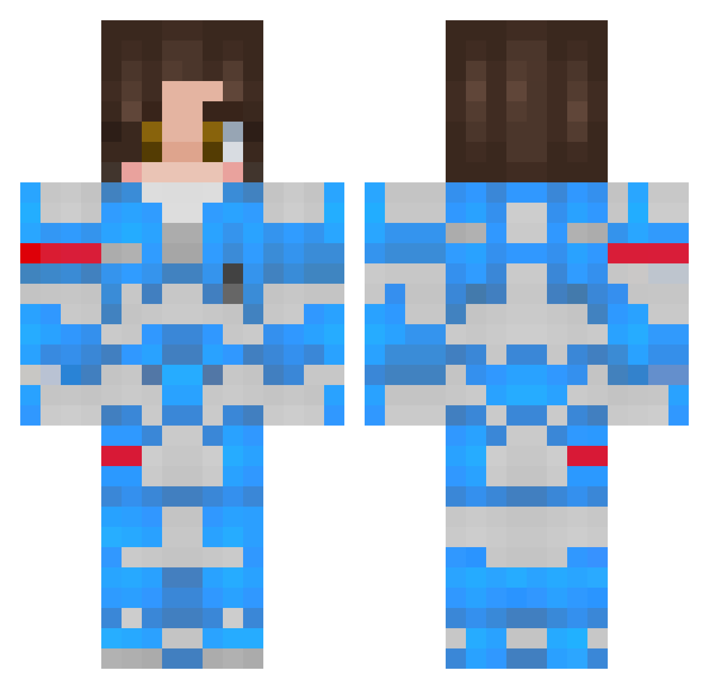 SmittyBear_2427 Minecraft skin, front and back view