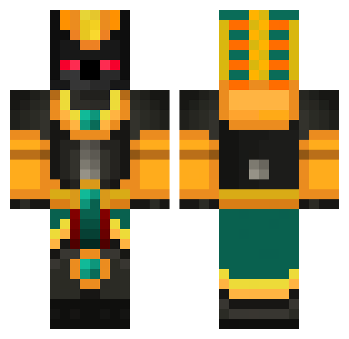 XXBIGBOY80XX Minecraft skin, front and back view