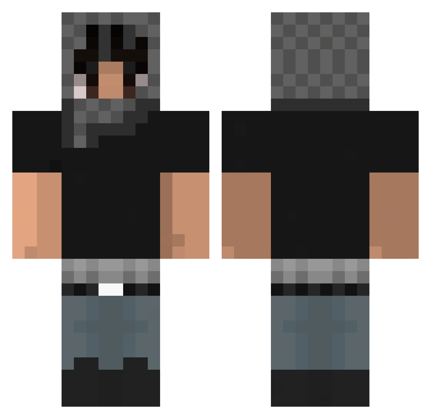 ZONIX22 Minecraft skin, front and back view