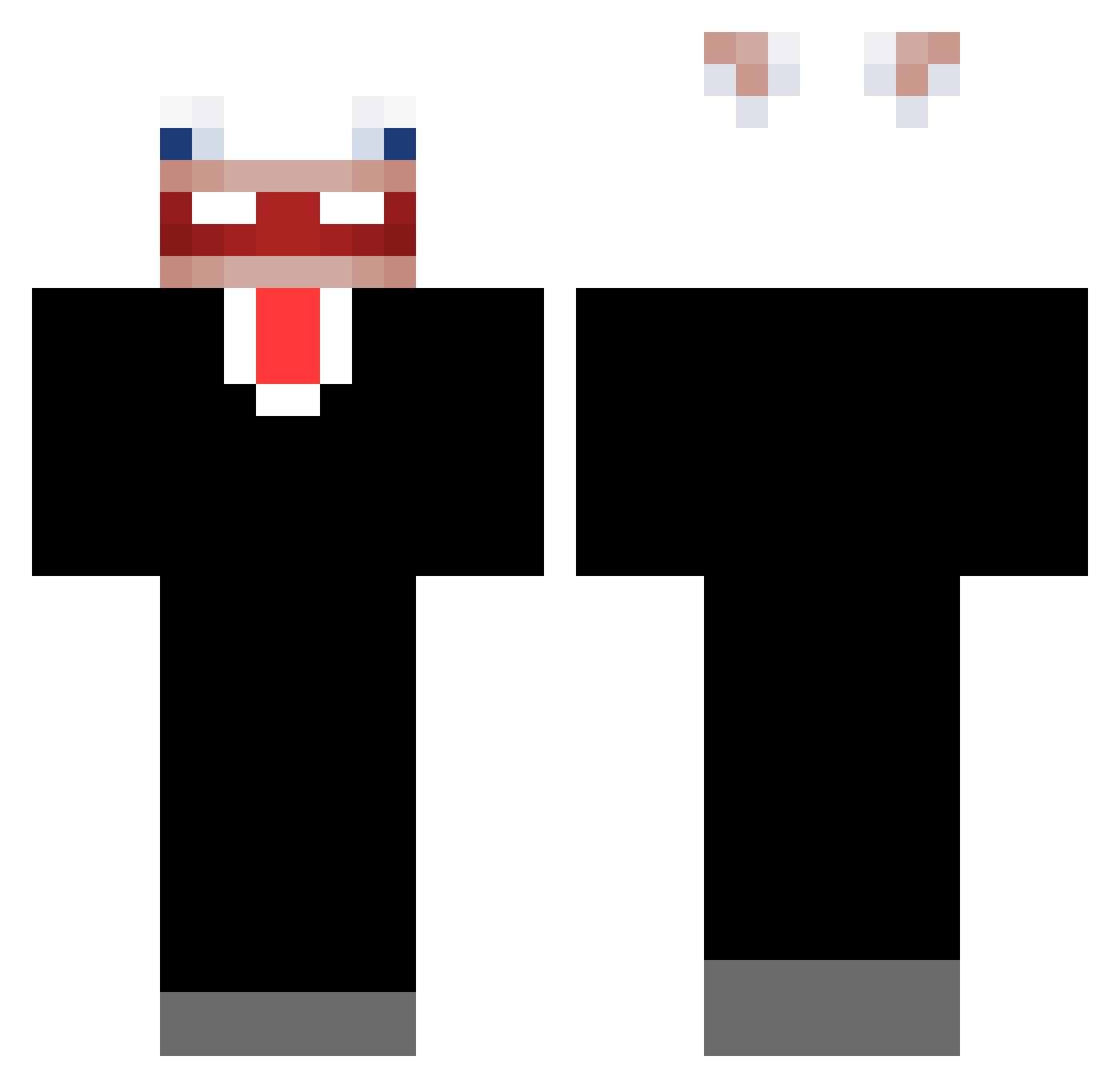 DARK093 Minecraft skin, front and back view