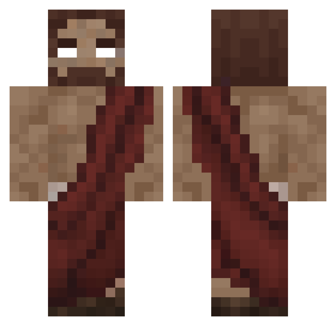 SrMarcos Minecraft skin, front and back view