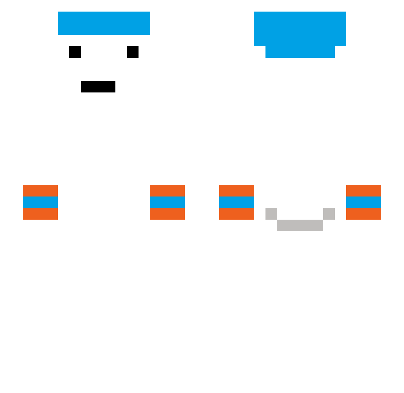 Solryne Minecraft skin, front and back view