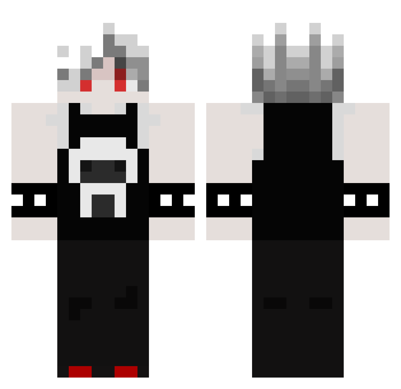 KCacauX0 Minecraft skin, front and back view