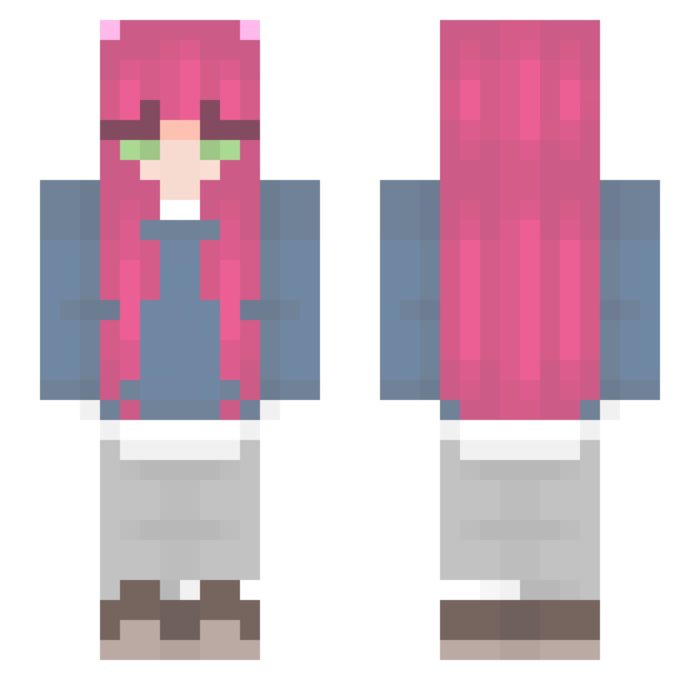 Vto12 Minecraft skin, front and back view